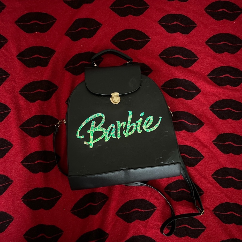 Large Barbie black handbag crossbody